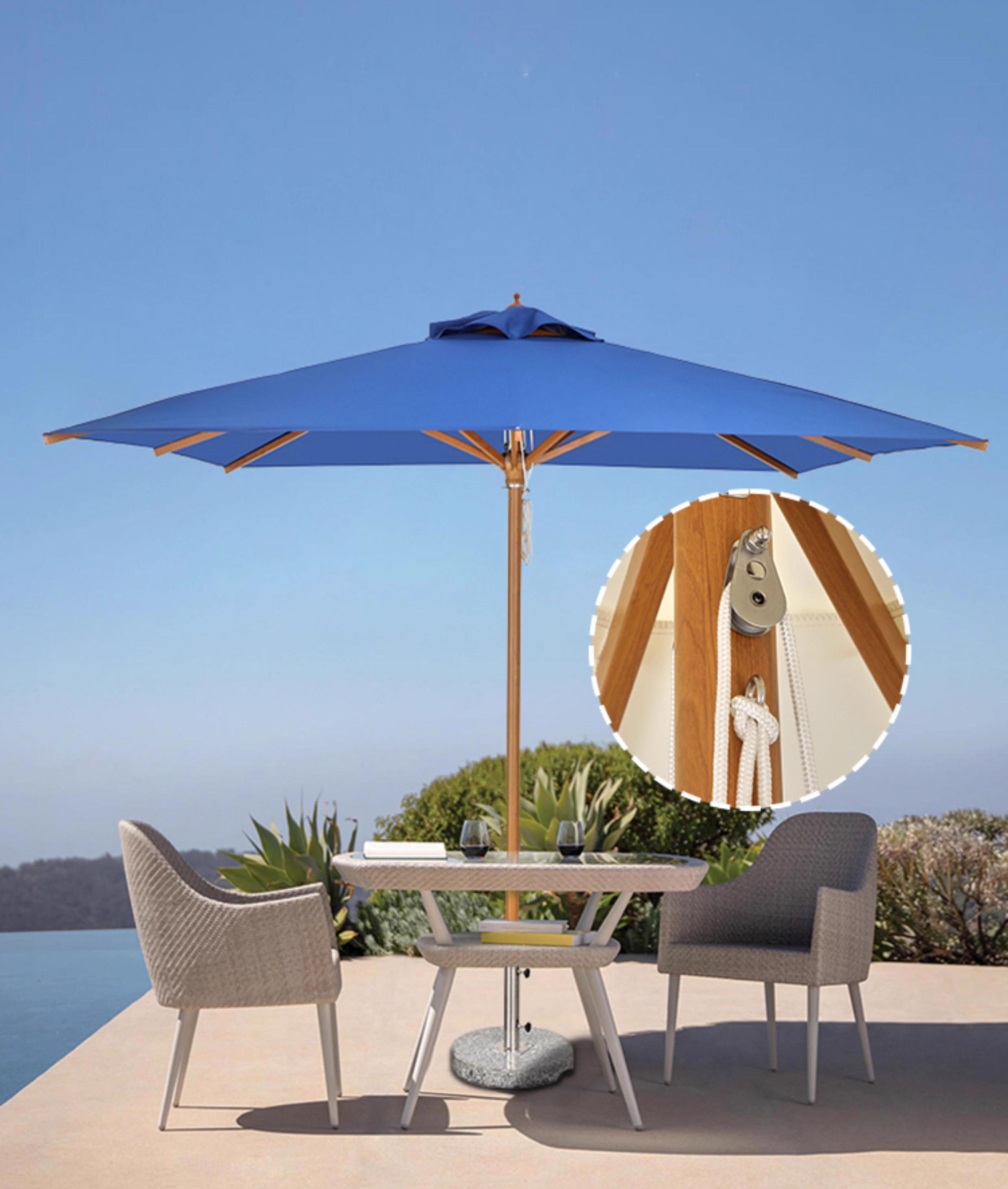 3 m Patio Garden Sun Umbrella Outdoor Wooden Parasol Single Tier commercial heavy outdoor table umbrella patio garden parasols