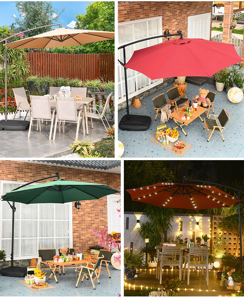 Outdoor patio umbrella Garden parasol Custom LOGO Printed wood frame parasoles de jardin 3*4m 3x3M sun parasols Large umbrella