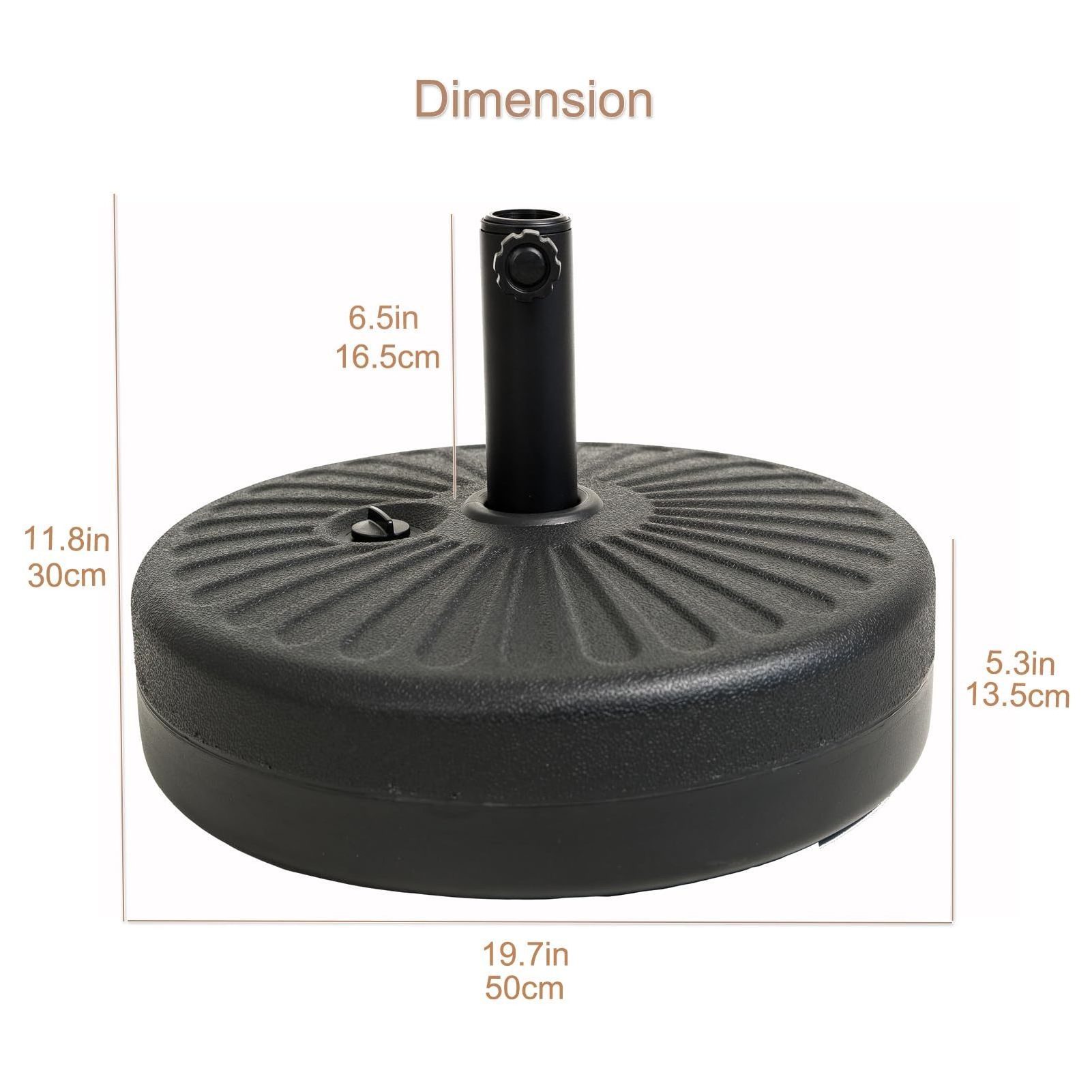 Sunshade Bracket Support Hdpe Material Umbrella Stand Water Filled Patio Outdoor Umbrella Base Stand