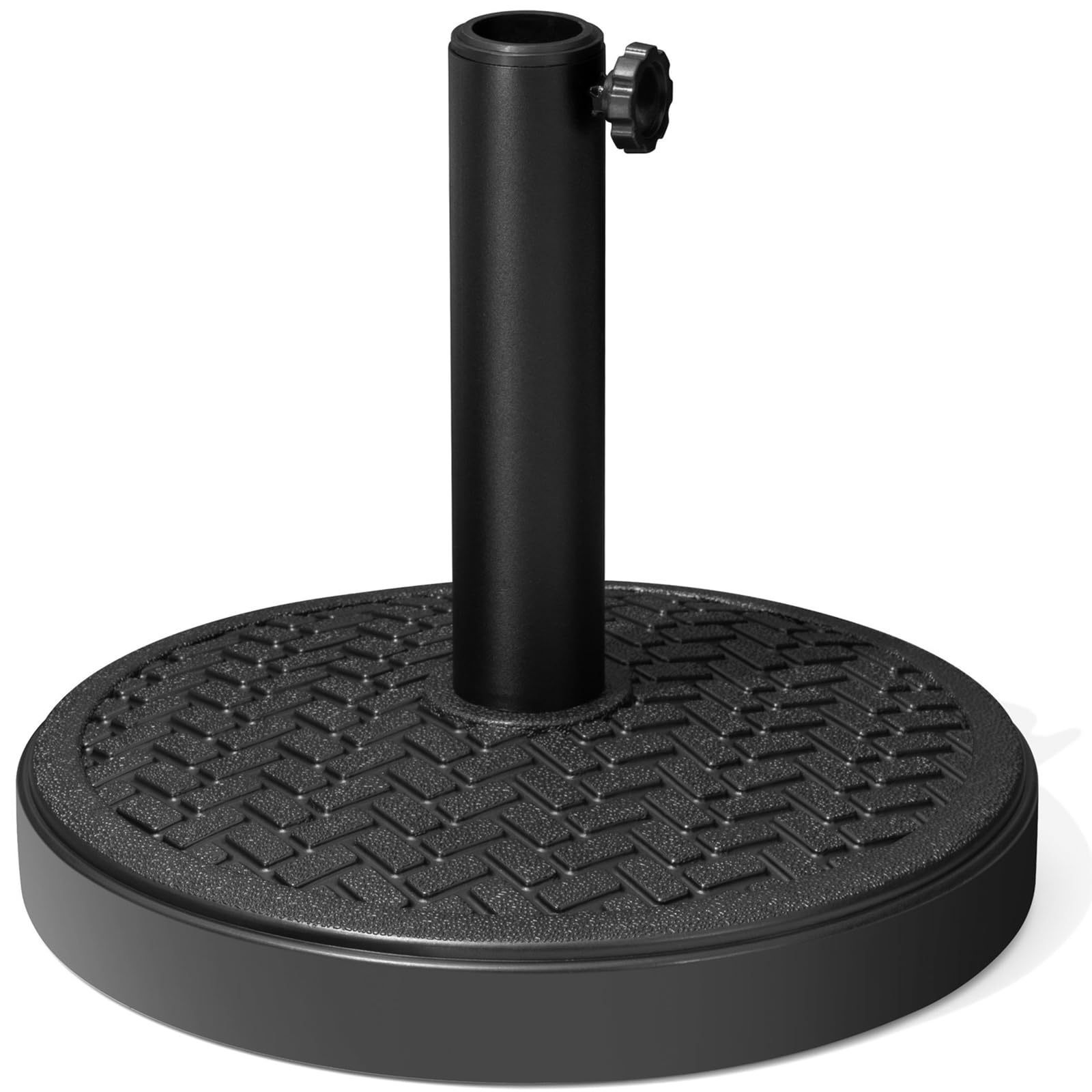 Black Patio Outdoor Market Umbrella Base Stand Hdpe Plastic Umbrella Cement Base