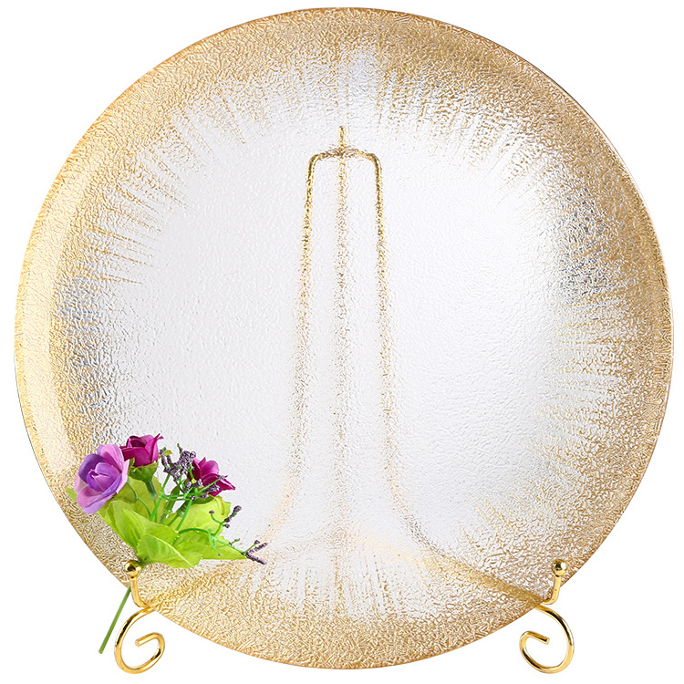 wholesale 13 inch Gold Charger Plate Holiday Wedding Decorative Placemats Elegant Fancy pearl Charger plate for Dining Table