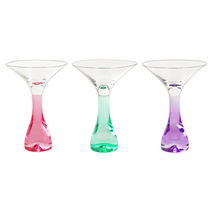 MEIZHILI Wine Glasses Creative Mushroom Shaped Cocktail Drinks Glass Cup Set of 3 40ml Novelty Drinking for Party Crystal