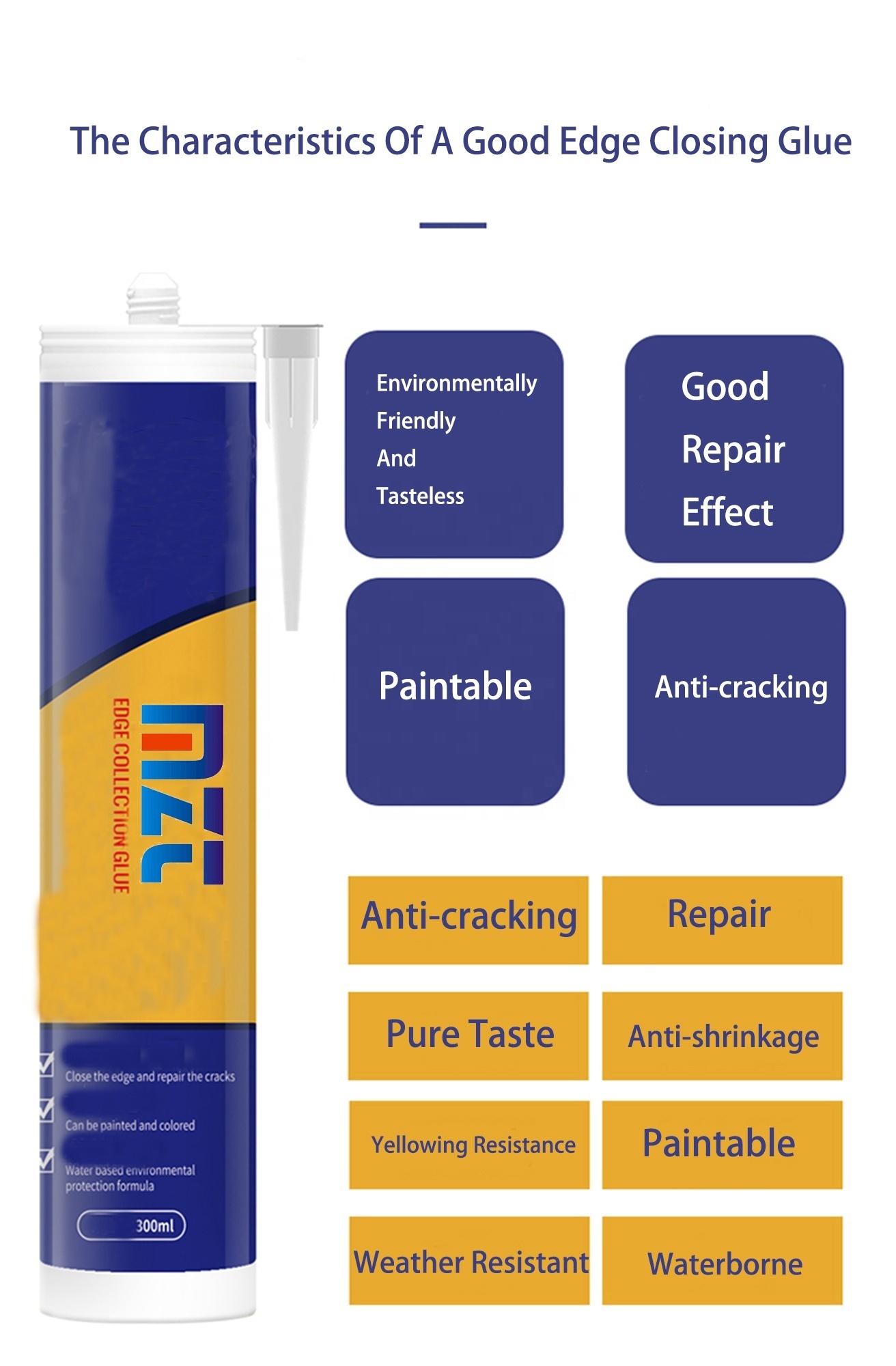 MZT ACRYLIC SEALANT clear adhesive gap filler paste sillicon for aluminium glass silikon perlen