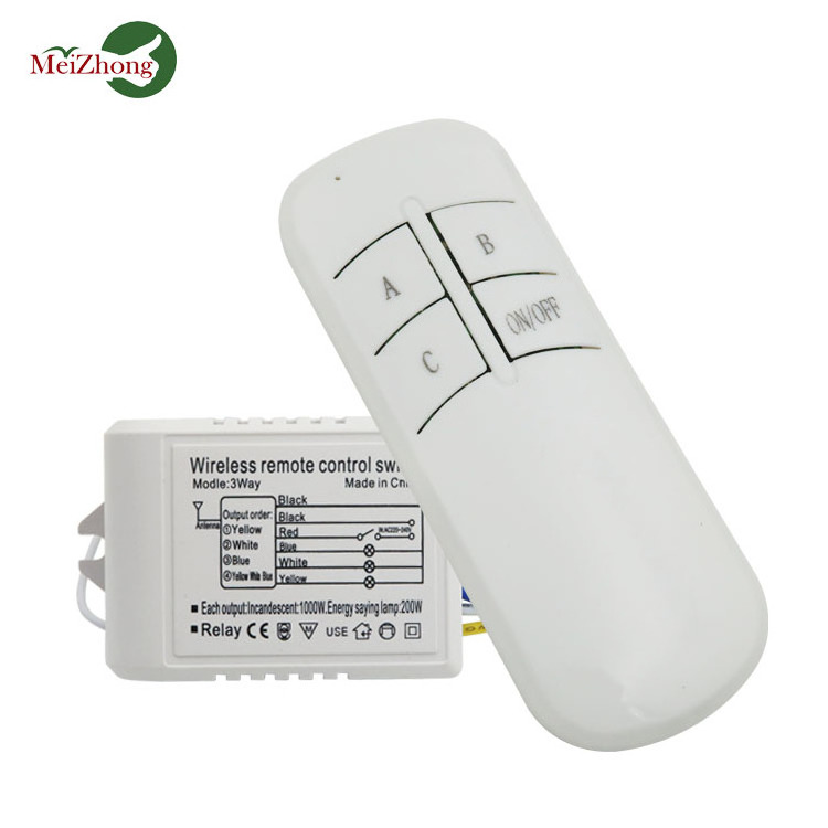 Three-way four-section wireless household light remote control switch intelligent 220v segmented module remote LED light remote