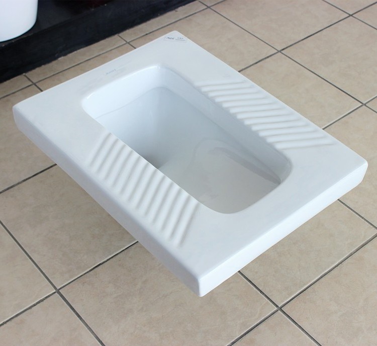 Bathroom water closet ceramic squatting pan