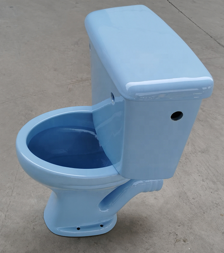 African market color Low level p trap 2 piece wc toilet