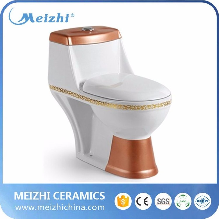 One piece coloured plastic toilet bowl for philippines market