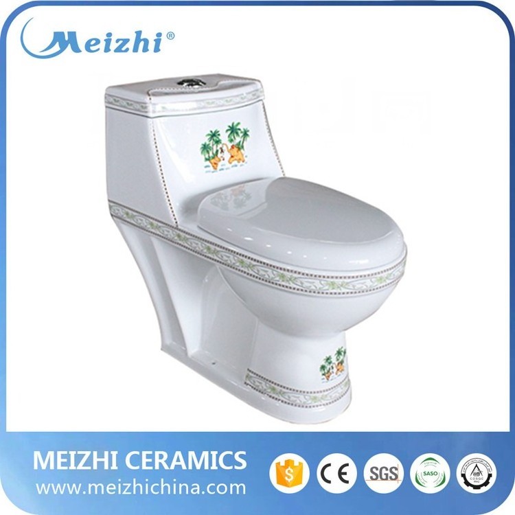 One piece coloured plastic toilet bowl for philippines market