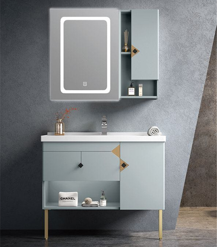 Factory direct PVC floor bathroom washbasin cabinet