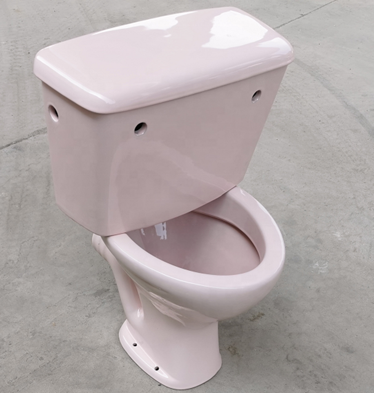 African market color Low level p trap 2 piece wc toilet