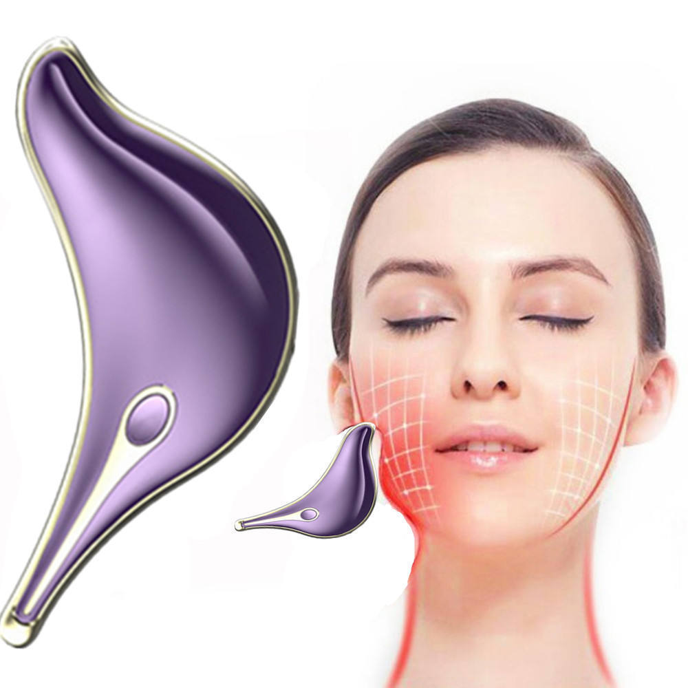 Beauty Skincare Women Lark Shape Face Slimming Device Gua Sha Facial Massage Tool Vibrating Heating Guasha Facial Tool