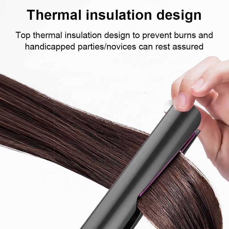 Home Use Professional LED Electric Flat Iron Hair Curler 2 in 1 Ceramic Hair Straightener Brush