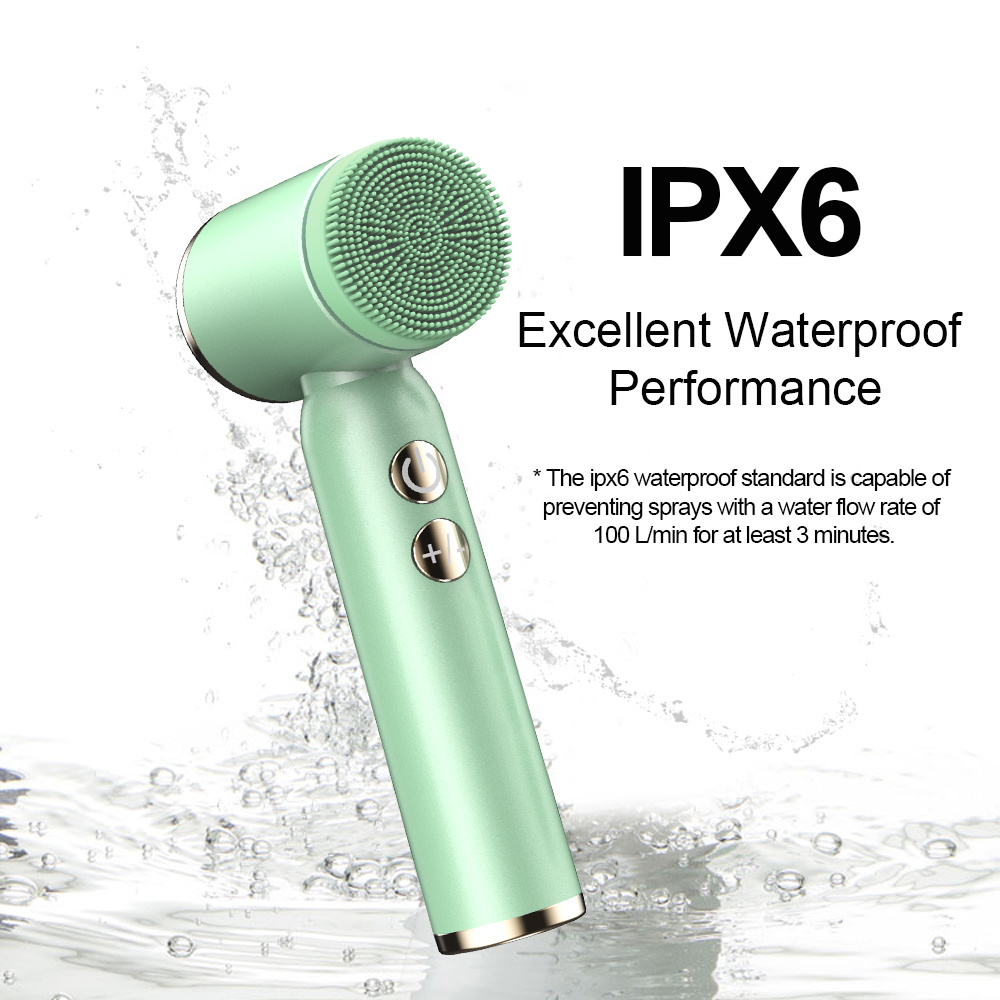 Waterproof IPX6 Mini LCD Display Spin Facial Cleaning Brush Face Cleaning Brush Electric Facial Cleansing Brush