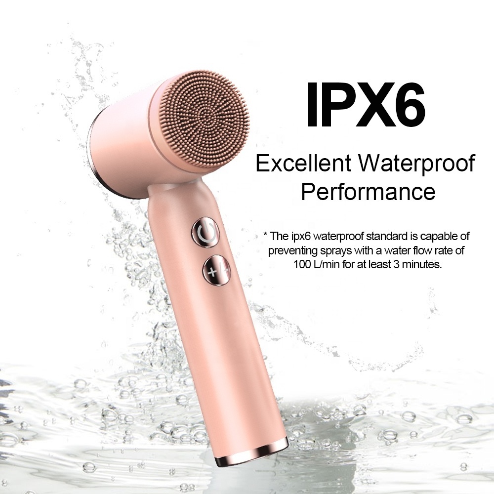 Portable Waterproof Facial Cleansing Spin Roller Sonic Massager Cleaner Brush Silicone Electric Face Brush Cleanser