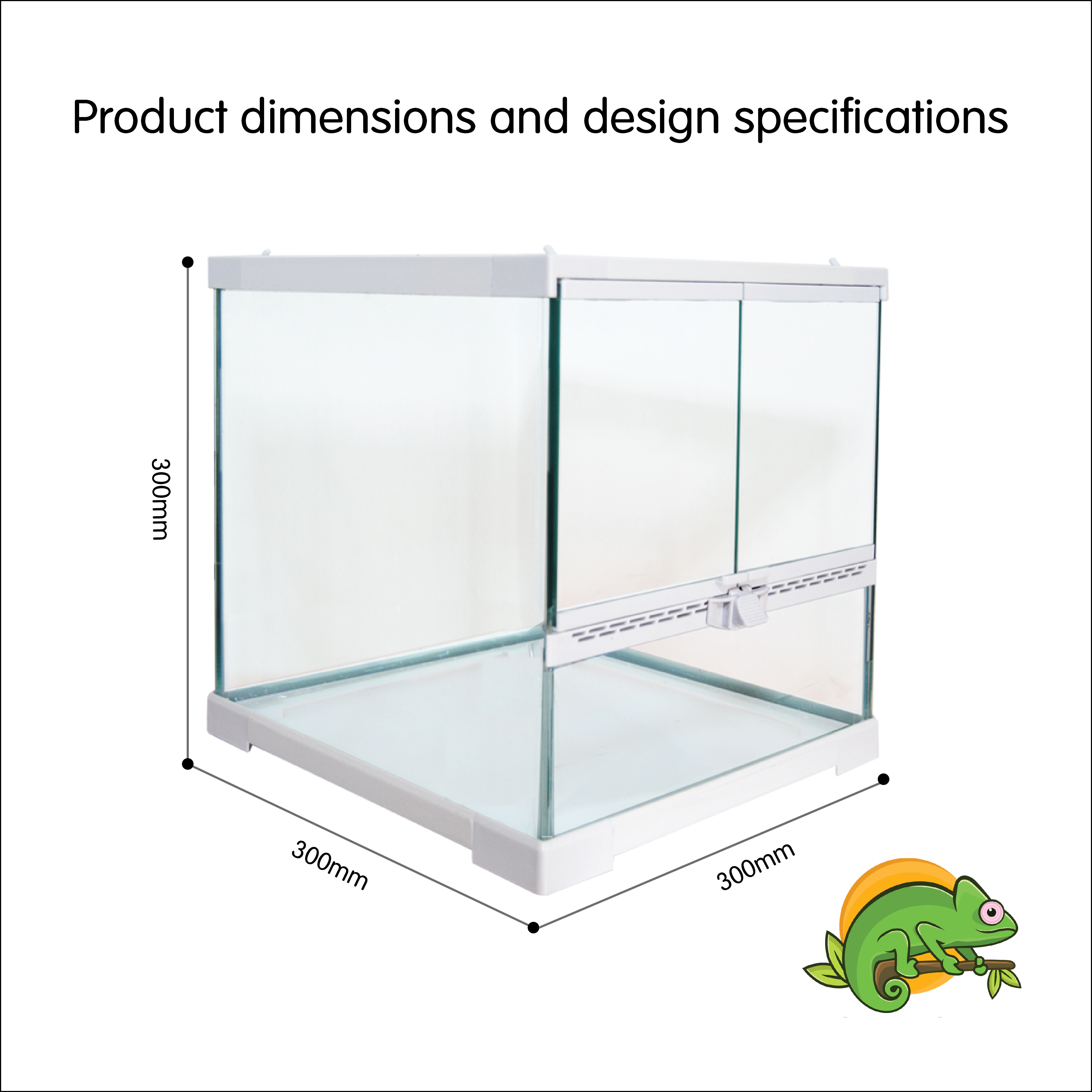 White Glass Terrarium Double door rainforest cage reptile habitat glass pet box for bearded dragon,tortoise,iguana