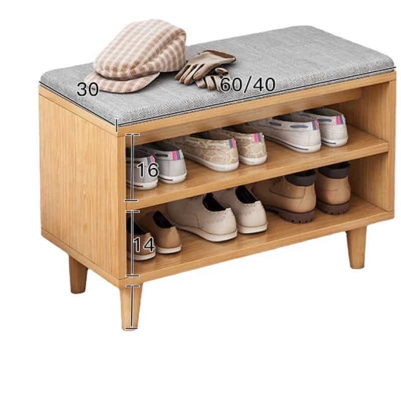 Wholesale Entryway Modern Design Shoe Rack Shoe Cabinet Bamboo Shoe Rack Bench with Seat