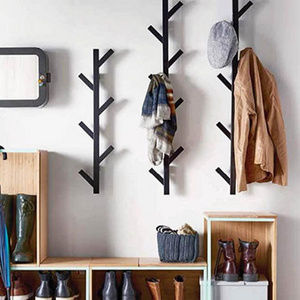 Manufacturer Black Color Coat Rack Entryway Organizer Modern Style Hall Tree With Shoe Shelf