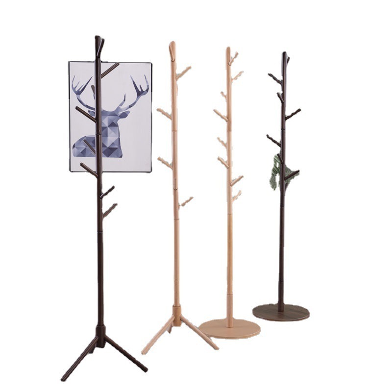 Wholesale Living Room Furniture Modern Clothes Tree Shaped Wooden Stand Coat Hanger Rack