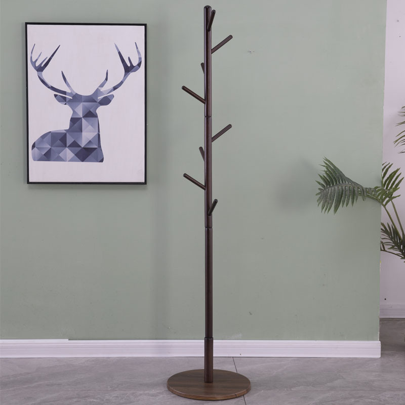 Wholesale Living Room Furniture Modern Clothes Tree Shaped Wooden Stand Coat Hanger Rack