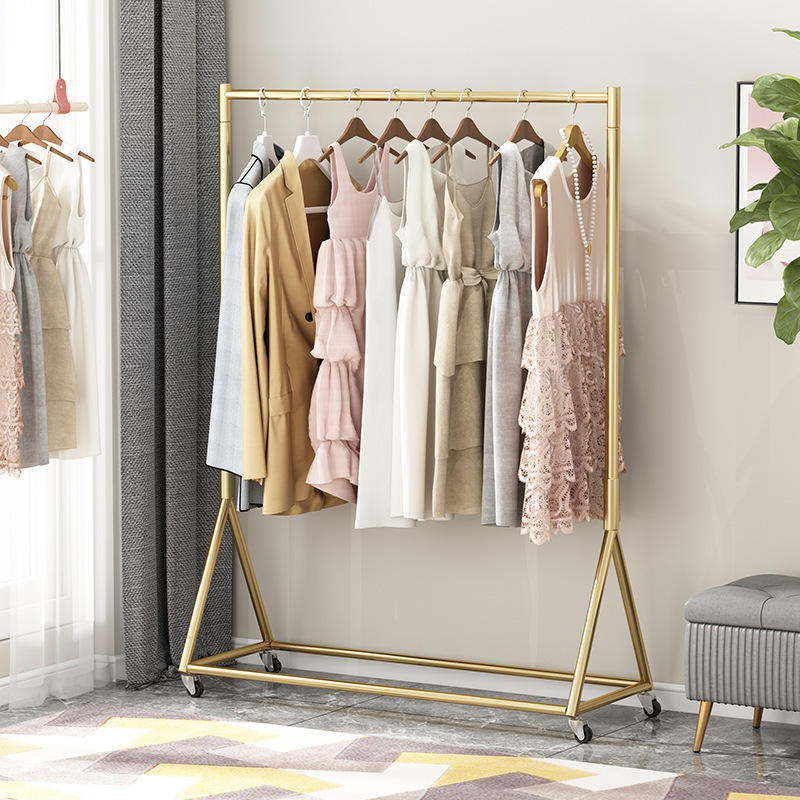 Clothing Racks Gold Display Coat Rack Hanger Shelf Garment Display Clothes Hanging Clothing Rack