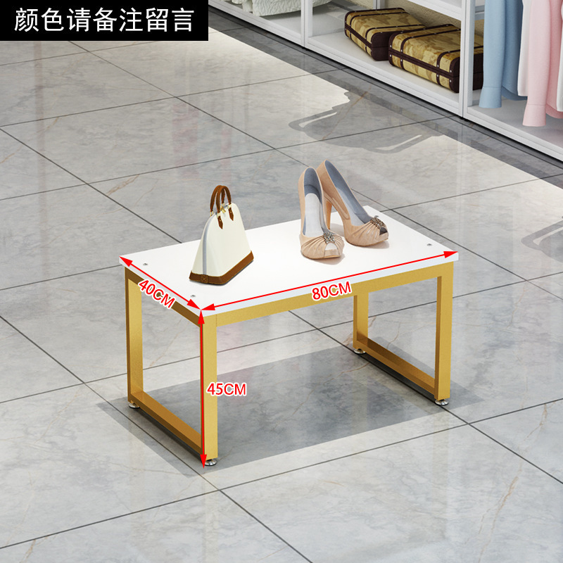 Set of 3 pcs Shoe Rack Display Rack Shelf Wooden table with Metal Frame K-D Display Table