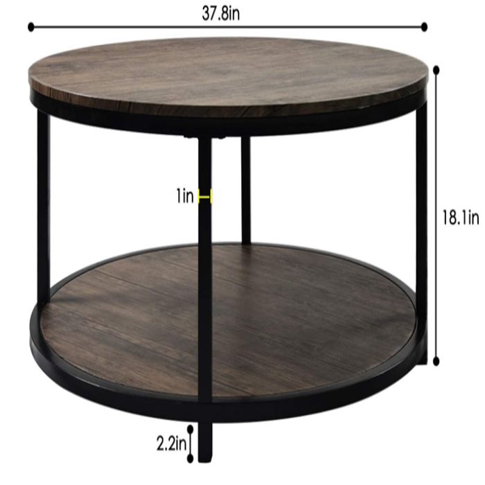 sofa modern living room mini center table 2 tire living room luxury nordic modern round wooden wood Coffee Table set