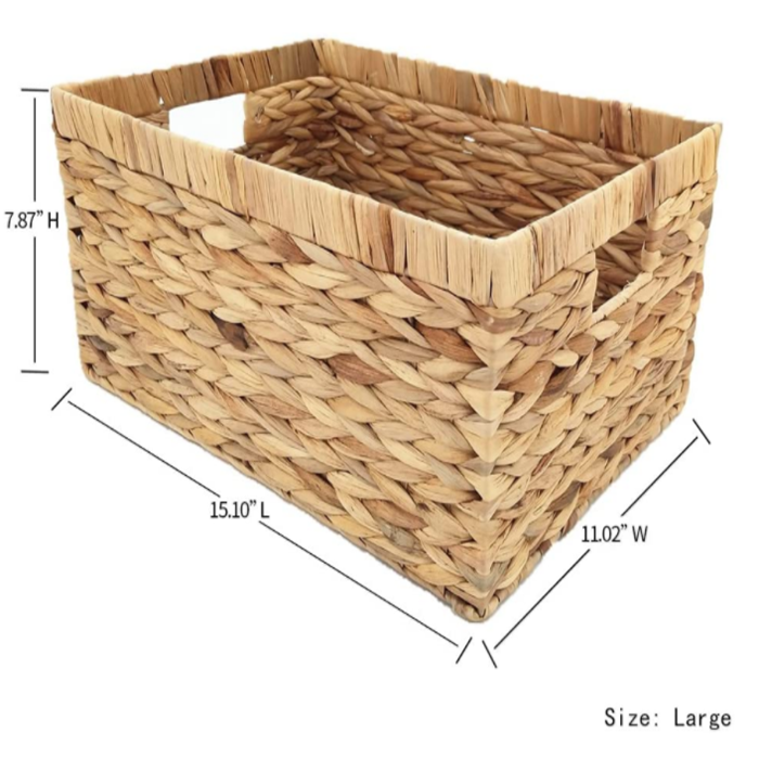 Wholesale Best Selling Customizable Vietnamese Water Hyacinth Baskets for Shoes and Home Items Storage