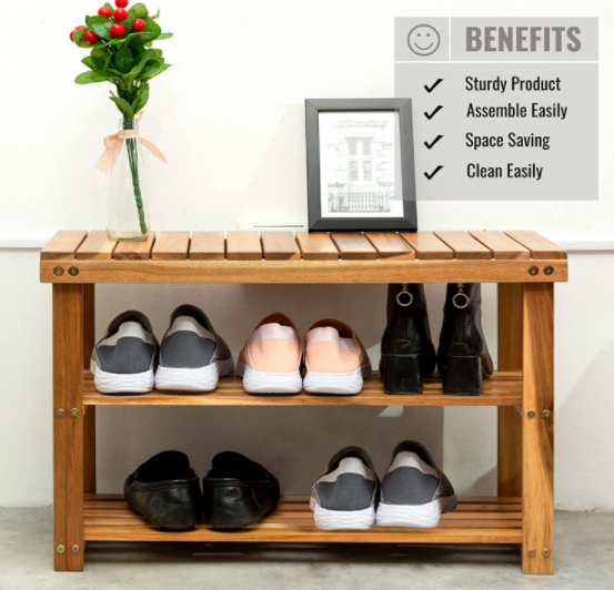 wholesaler cheap modern style designs living portable online display stand bench shoe rack storage organizer bamboo shoe bench