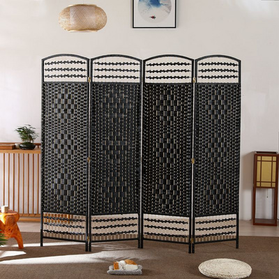 Room Divider Screen Privacy Panel - Solid Weave Hand Made Wicker Room Divider - Partition Wall Panel Privacy Furniture