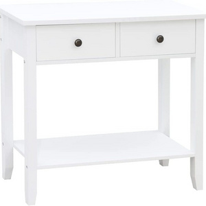 Windsor Console Table With Undershelf Living Room Hall Way Furniture 2 Drawer White storage cabinet