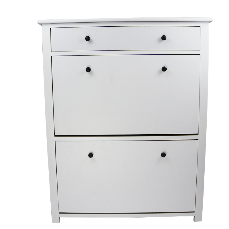 Factory Direct Sales White Shoe Storage Cabinet with Sliding Door