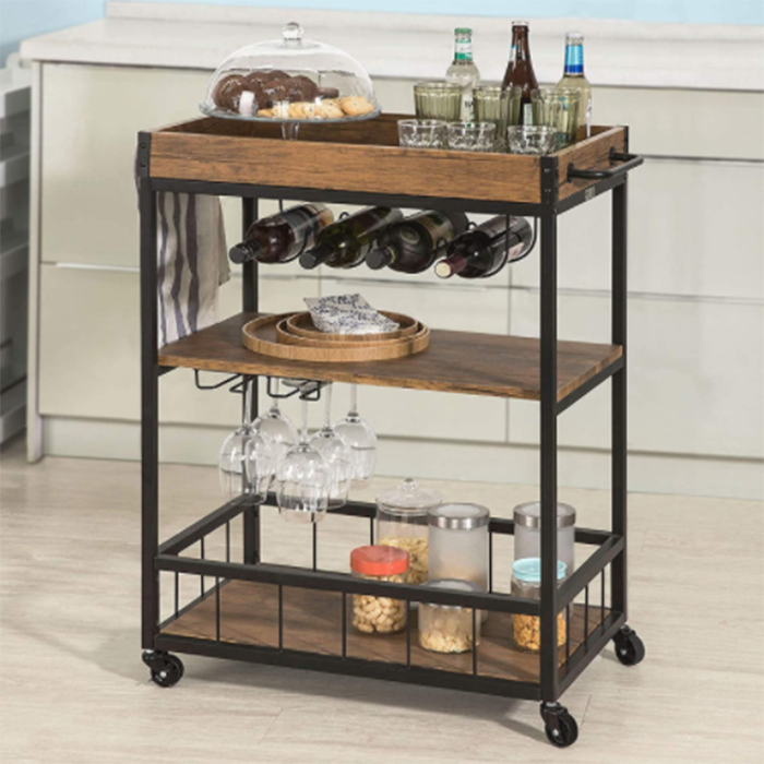 3-Tier Wire Shelving Bathroom Storage 3 Shelves Unit Metal Rack Kitchen Storage Rack With Wheels