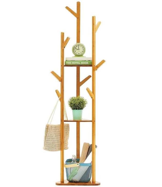 Wholesale Coat Tree Free Standing Industrial Style Coat Rack For Clothes Hats Backpacks