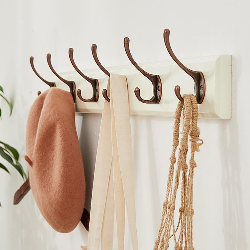 Rack with Shelf Walnut Wall Mounted Hooks Wood Piano Hanger Flip Down Wall Hook Rack Holder