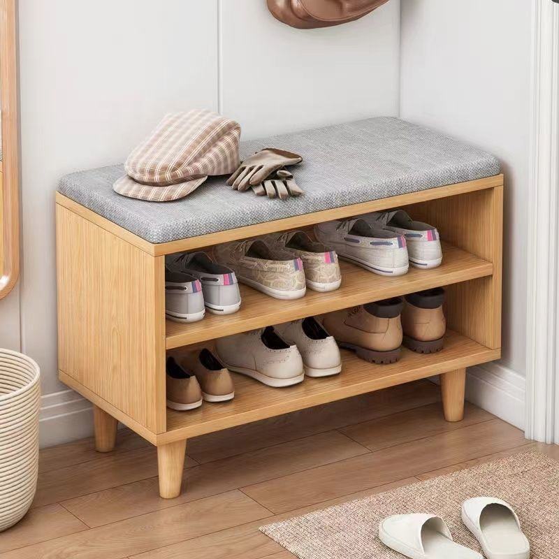 Wholesale Entryway Modern Design Shoe Rack Shoe Cabinet Bamboo Shoe Rack Bench with Seat