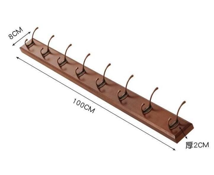 Rack with Shelf Walnut Wall Mounted Hooks Wood Piano Hanger Flip Down Wall Hook Rack Holder