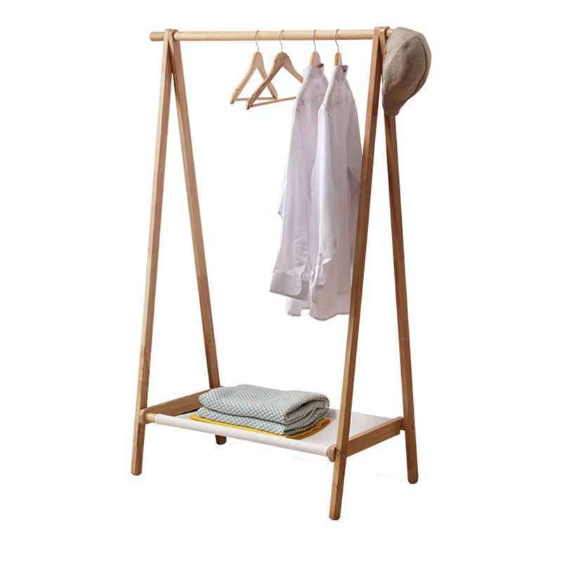 Simple Design Bamboo Garment Racks Wooden Coat Clothing Rack Wood Cat Hangers