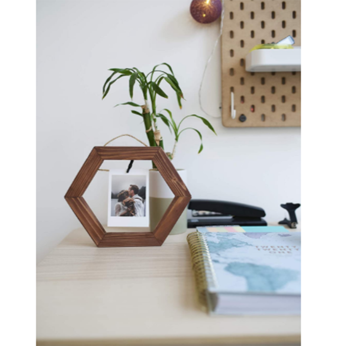 Hexagonal photo frame wall hanging decorative wooden picture frame