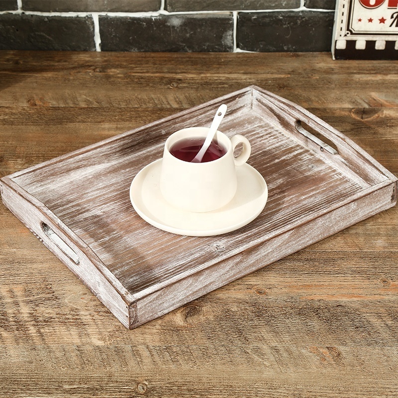 Acacia High Standard Wood Coffee tray For Office and Meeting Serving Wholesale Wooden tea Tray For Interior Home Decoration