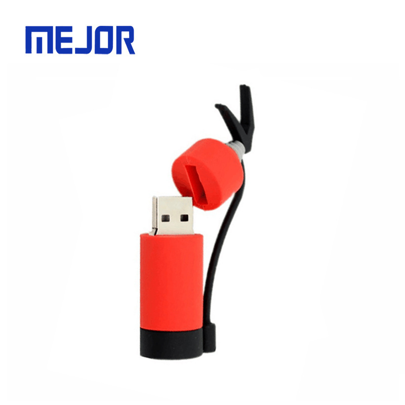 Red Gift 2G Fire Hydrant Pen drive 8G rubber annihilator flash disk 4GB Extinguisher PVC Usb