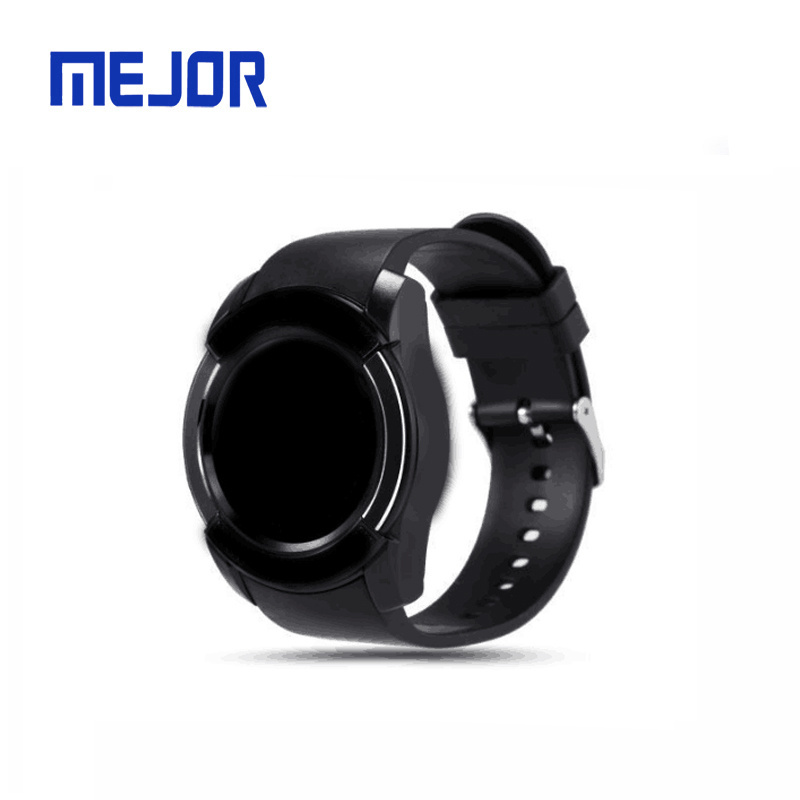 Man use mobile phone watches V8 rubber sports wrist band 3G card Fitness tracker 4G SIM smart watch