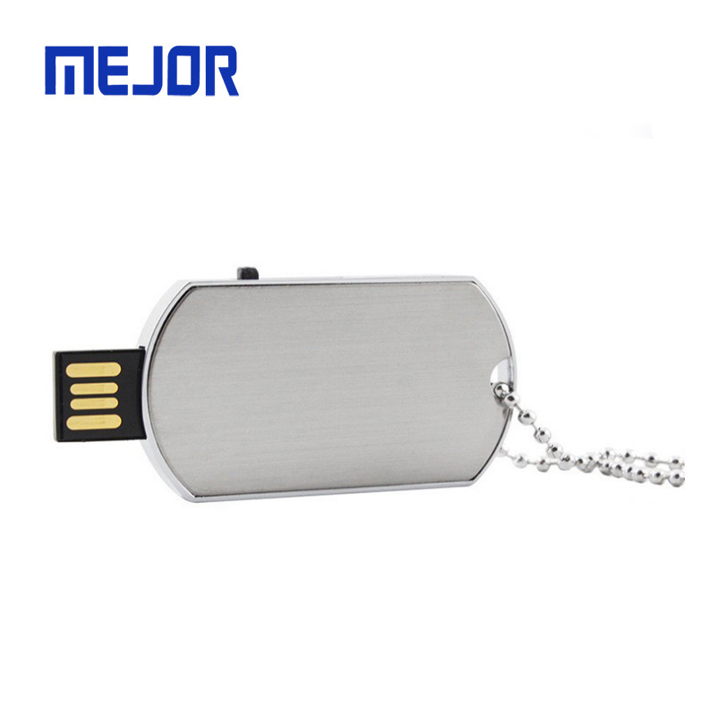 Military Necklace dog tag 8G memory stick 16g metal keychain 32G Souvenir army token Usb drive