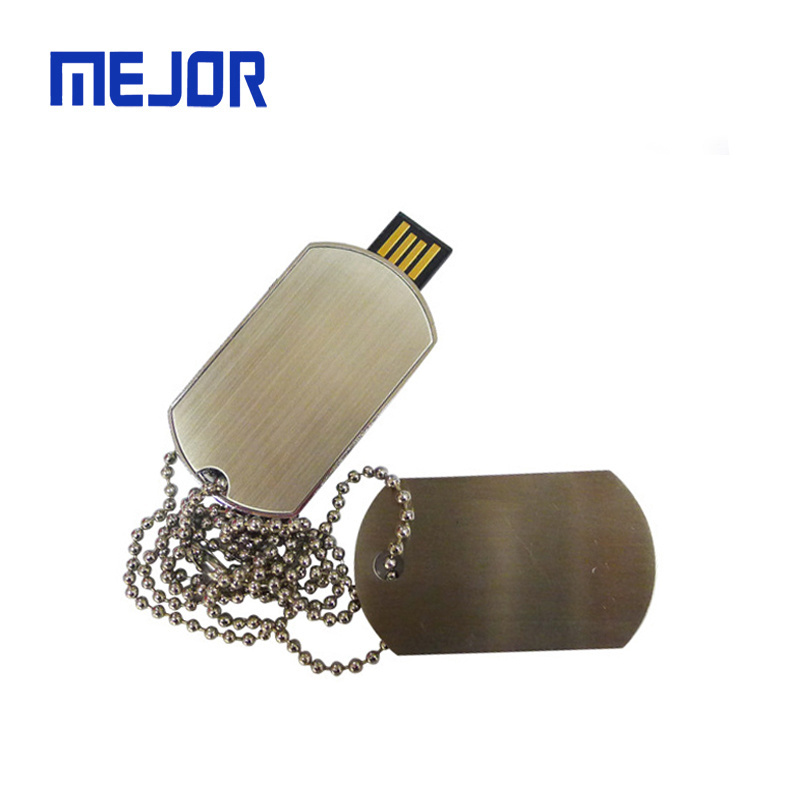 Military Necklace dog tag 8G memory stick 16g metal keychain 32G Souvenir army token Usb drive