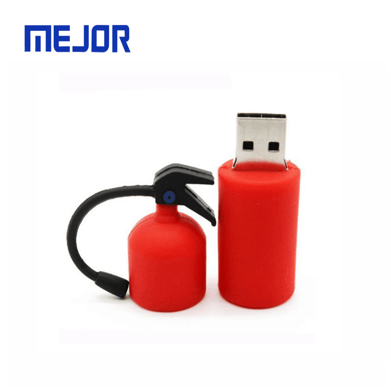 Red Gift 2G Fire Hydrant Pen drive 8G rubber annihilator flash disk 4GB Extinguisher PVC Usb