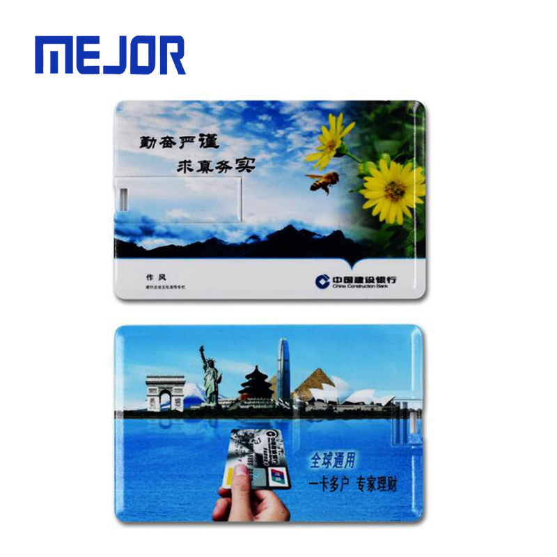 Blank white 4G business cards 8G Visa Bank Pen drive 32G flash memory disk 64G credit card usb 16g