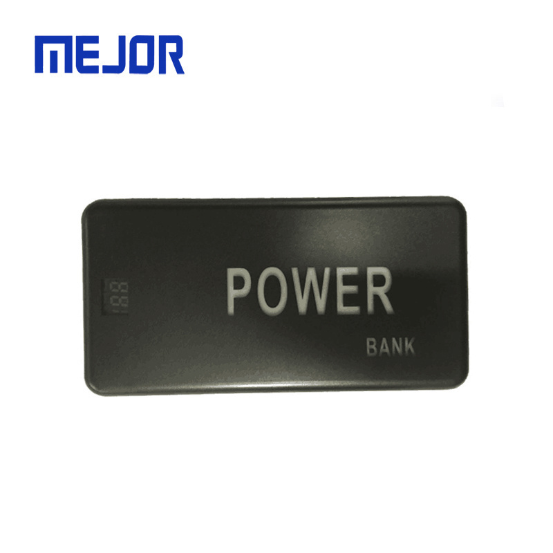 White brand logo powerbank LED display battery usb portable charger 10,000mah smart Power Bank slim