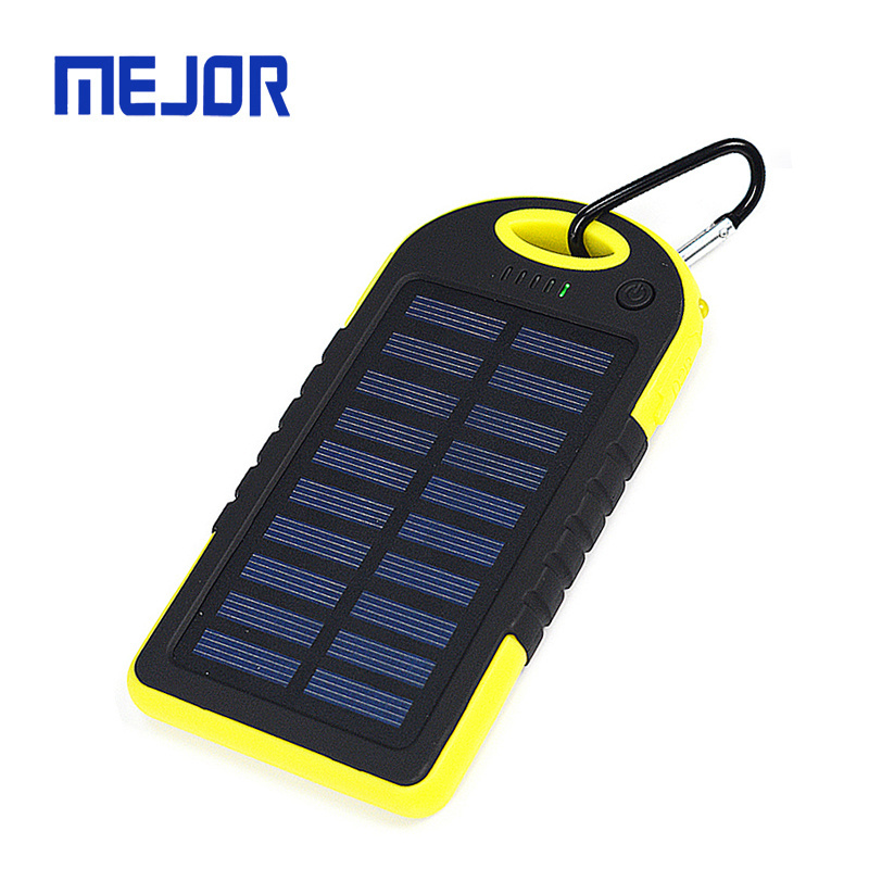 Travel Outdoor sunshine laddare 2 Usb powerbank portable phone charger 20000mah Solar power banks