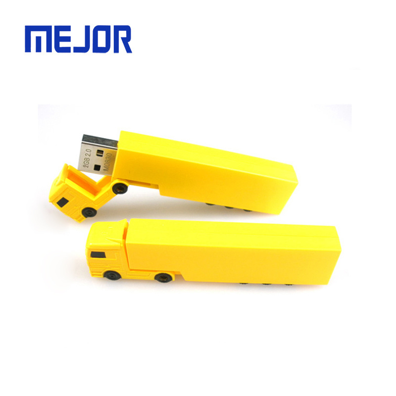 Long Trailer shape usb Pen 8GB plastic auto car 16g vehicle toy memory stick 4Gb truck USB drive