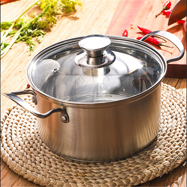 B1011 Hot Sell Custom 3 PCS Stainless Steel Cooking Pot Set Cookware With Lid Soup Milk Cooking Pots And Pans