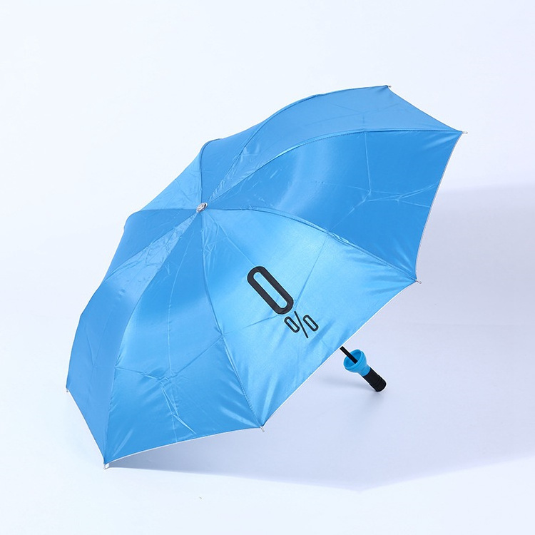 J561 Custom Printing Business Gift Sunshade Travel Rainy Sunny 3 Folding Umbrellas With Logo Foldable Wine Bottle Umbrella